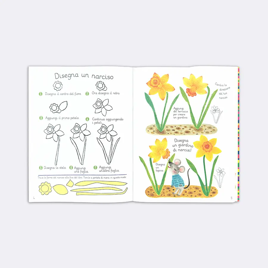 Disegniamo fiori - Libro per Bambini | GabyBooks