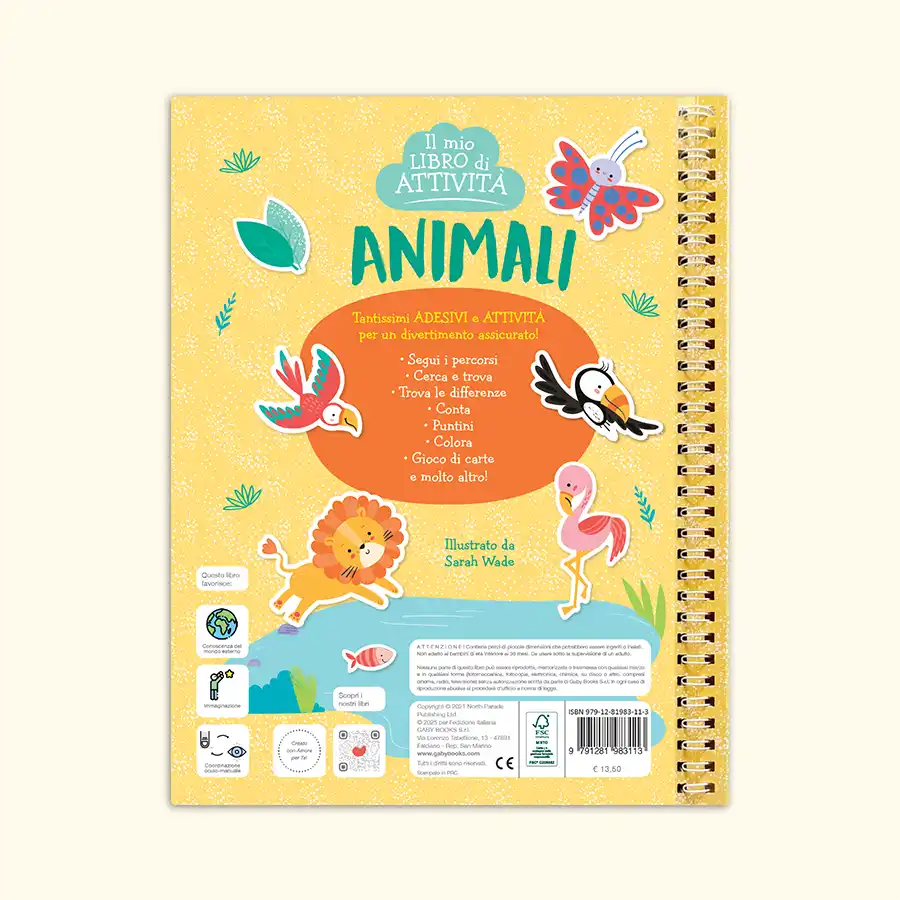 Il Mio Libro di Attività - Animali | Gaby Books