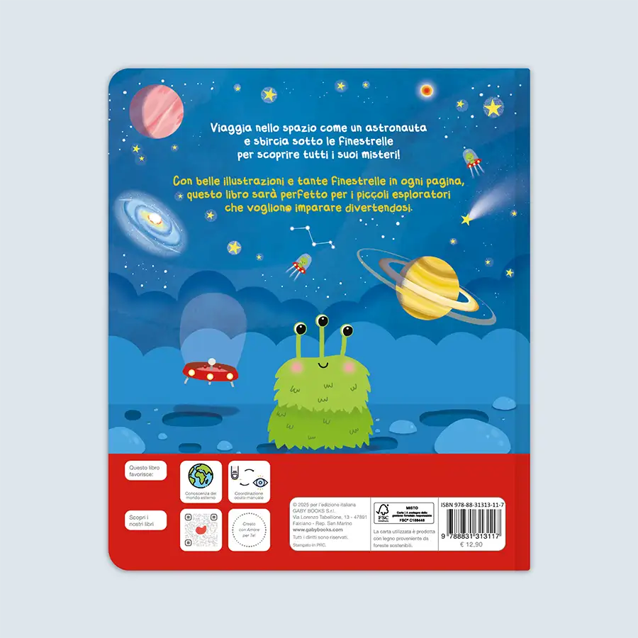 Esplorando lo Spazio - Libro con Finestrelle per Bambini | Gaby Books